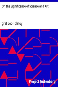 Capa de On the Significance of Science and Art