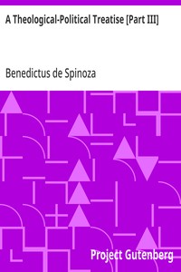 Capa de A Theological-Political Treatise [Part III]
