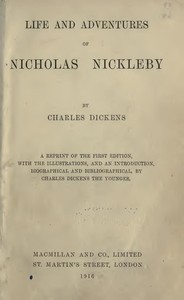 Capa de Nicholas Nickleby